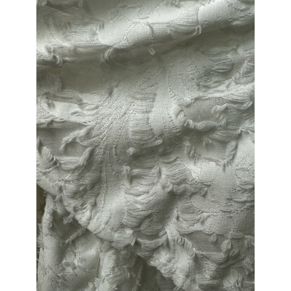 Lauren Conrad Womens White One Shoulder Ruffle Lace Textured Top Large - Picture 5 of 8